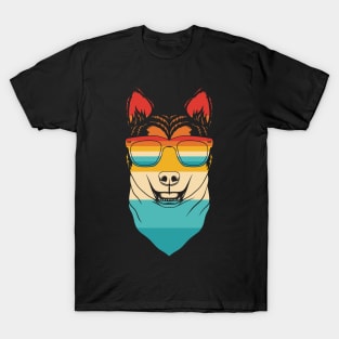 Dog Retro Husky T-Shirt